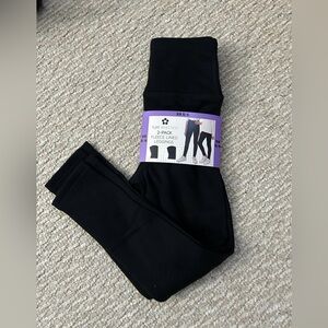 NWT Girl’s Fleece Lined Leggings 2pk size XS 5/6